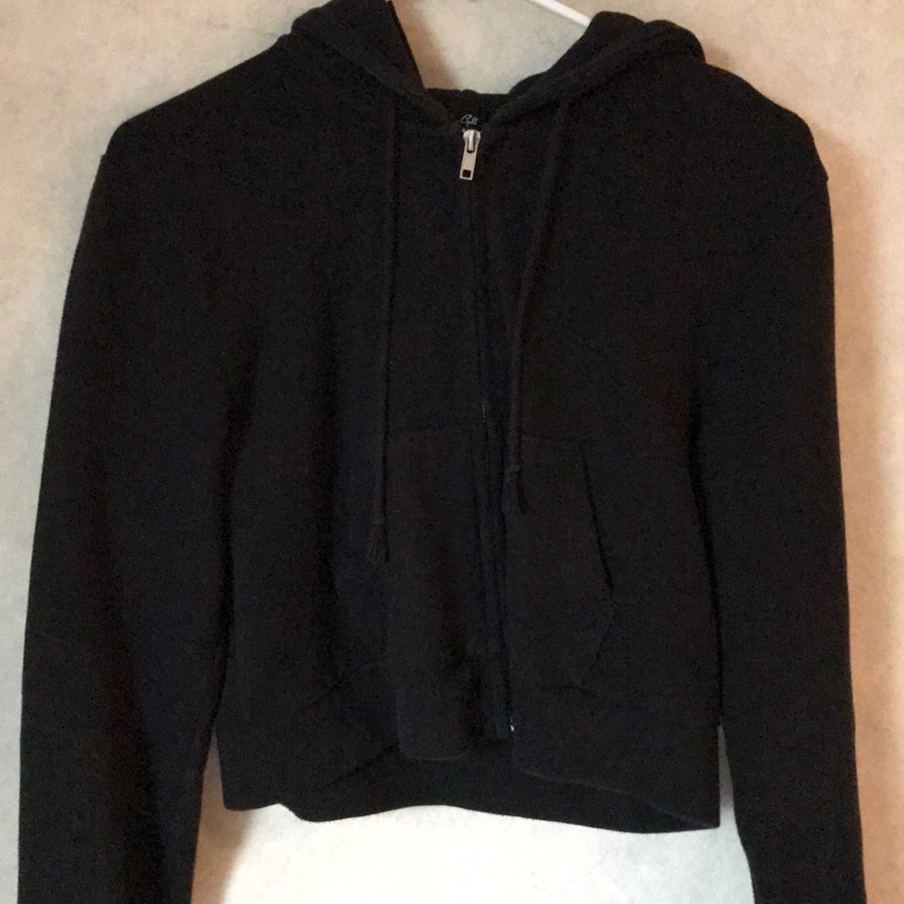 Cropped Brandy Melville Black Hoodie